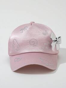 1 女士热销钻石蝴蝶结翅膀星星棒球帽 - 粉色 - 查看 3