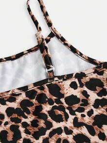 SHEIN Girlism 少女休闲街头风豹纹针织吊带背心 - 彩色 - 查看 3