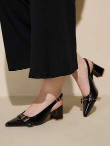 CUCCOO CURVES 女士宽楦高跟鞋 - 黑色 - 查看 4