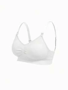 SHEIN 3件套孕妇舒适高弹褶皱哺乳文胸 - 彩色 - 查看 5