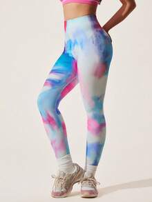 Core Rhythm Pantalones deportivos de mujer con estampado de teñido anudado - Multicolor - Ver 4