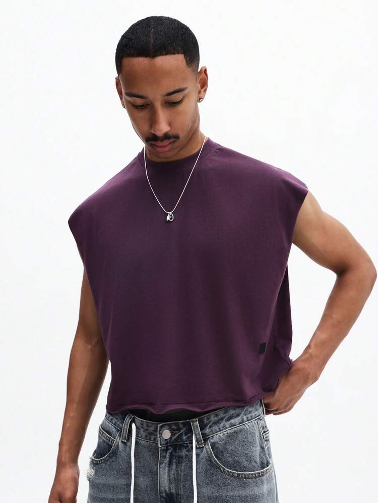 Men Sleeveless Crew Neck Tank Top With Star Graphic Print Design Casual Summer Everyday Basic Tee Shirt Style