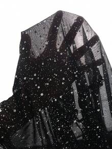 Resyla Women's Spring/Summer New Shiny Sheer Loose Casual/Work Blouse - Black - View 5