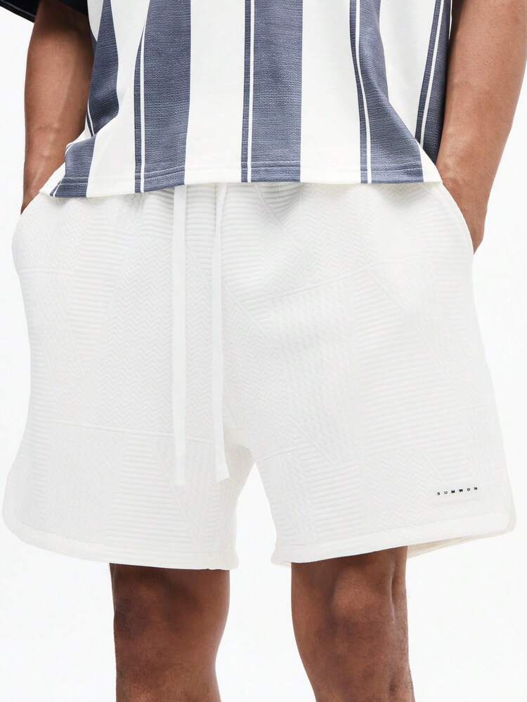 Shorts mit Kordelzug und Logo