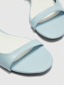 CUCCOO BIZCHIC Simple And Fashionable Sandals For Women's Summer Outer Wear, Spring And Summer New Open-Toed Back Strap Thick Heel High Heels, Side Air Commuting Temperament Women's Shoes - Mint Blue - View 8