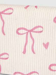 ROMWE Kawaii 秋冬季粉色蝴蝶结毛绒短钱包 - 蝴蝶結 - 查看 3