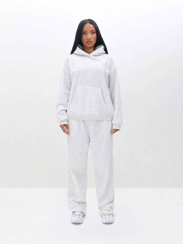 BABYPHAT Plus Size Comfortable Sweatpants With Heat Seal Slogan Design Drawstring Waistband Elastic Ankle Cuffs Casual Joggers Winter Fall Loungewear