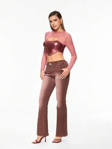 Glitzique 性感女士高跟凉鞋，9厘米细高跟，酒红色，优雅适合派对、婚礼、春夏 - 酒紅色 - 查看 12