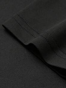 GymBeat 男士休闲圆领长袖压缩运动T恤 - 黑色 - 查看 5