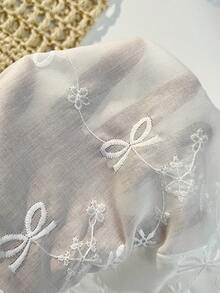 Sweetra 女士时尚高街风度假复古优雅简约修身蝴蝶结衬衫，春夏款 - 白色 - 查看 6