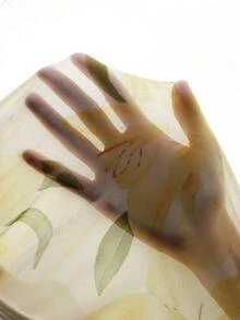 SHEIN 印花开衩长款孕妇连衣裙，优雅 - 黃色 - 查看 8