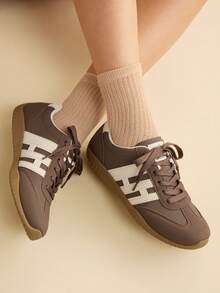 CUCCOO EASI Zapatos deportivos versátiles y casuales con suela plana para mujer - Marrón - Ver 8