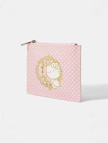 HELLO KITTY AND FRIENDS | SHEIN 一款时尚便携的粉色波点印花零钱包。 - 粉色A - 查看 2