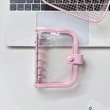 Zazumi 1 Sổ tay da PU A7 với gáy lò xo trong suốt, gáy lò xo A7, giấy bên trong có thể thay thế, sổ dán sticker, sách dán sticker trong suốt, túi đựng ảnh sách dán sticker, album ảnh, sổ kế hoạch, nhật ký, sổ tay, văn phòng phẩm. - Nhiều màu - Xem 8