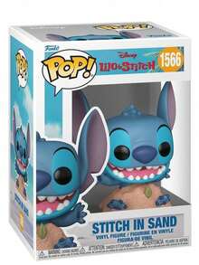 Funko POP！乙烯基人偶，星际宝贝史迪奇沙滩主题，带沙堆底座，橱窗式展示包装，编号1566，可爱Q版桌面摆件，粉丝礼物 - 1PC - 查看 6