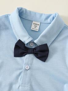 3pcs Young Boys Gentleman Elegant Urban White Long Sleeve Shirt, T-Shirt, Vest And Pants Suit, Suitable For Weddings, Parties, Outings, Gatherings, Autumn/Winter - Blue - View 5