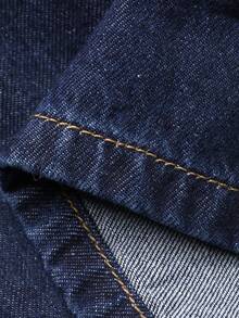 FRIFUL 女士时尚牛仔衬衫和裤子套装 - 藍色 - 查看 7