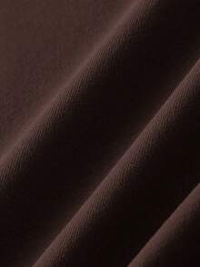 SHEIN Girlism Bộ đồ 3 món màu trơn, dáng ôm, thoải mái, cạp rộng, dành cho bé gái tuổi teen, gồm áo và quần short. - màu nâu - Xem 11