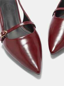 CUCCOO CURVES Women's Fashion Versatile Commuter Wide Fit Flats - Red - View 8