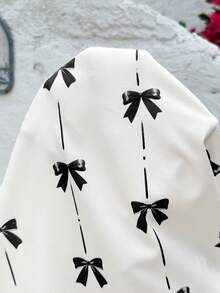 SHEIN 孕妇蝴蝶结V领短袖衬衫 - 杏色 - 查看 6