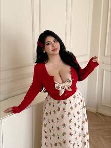 Vibekara 两件套：度假轻薄外套和碎花长裙，春夏款 - 彩色 - 查看 3