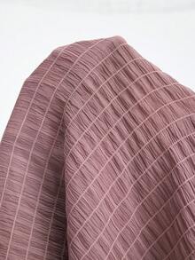 Aalyst Damklänning med V-ringning och rynkad design, passar för semester, pendling, vår-/sommarkläder - Blåröd - Visa 9