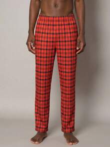 Velminro Men's Plaid Elastic Waist Casual Lounge Pants Mens Plaid Pants - Multicolor - View 1