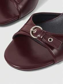 Sleekvia Nuevas sandalias de tacón alto de verano para mujer - Burdeos - Ver 8