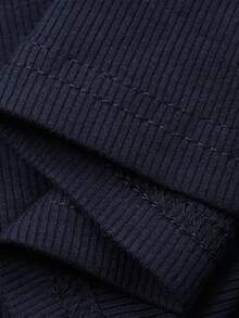 DAZY Áo thun nữ tay ngắn cổ vuông 2 trong 1 phối ren tương phản, kiểu dáng ôm sát, dáng crop, thời trang cho mùa hè. - Màu xanh lam - Xem 11