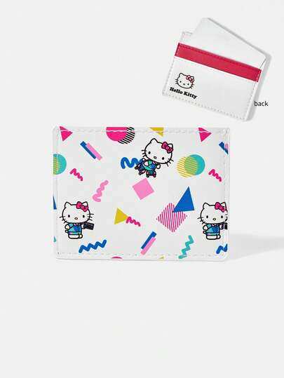 HELLO KITTY AND FRIENDS | SHEIN 可爱卡通字母贴花黄色迷你卡包