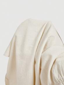 SHEIN MOD 女士纯色百褶休闲百搭日常穿搭半身裙 - 杏色 - 查看 8