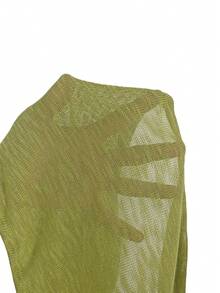 Aloruh 女士度假海滩花卉装饰露背上衣夏季海滩度假 - 墨綠色 - 查看 7