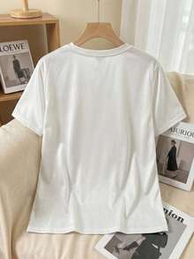 Velminro Men's Starfish Print Short Sleeve Pajama Top Beach Wear Summer T Shirts Cotton Graphic Tees - White - View 3