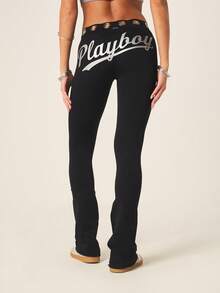 Missguided x Playboy 女士紧身裤 - 黑色 - 查看 2