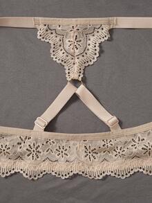 SHEIN Bộ 2 áo ngực ren phối ren gợi cảm cài trước. - Nhiều màu - Xem 5