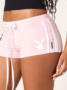 Missguided x Playboy Women Shorts - Dusty Pink - View 6