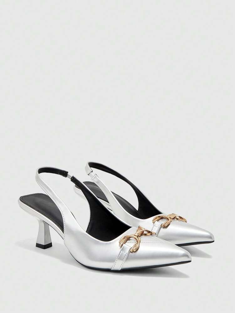 CUCCOO BIZCHIC Pointed Toe High Heel Shoes, Thin Heel Slip-On Closed Toe Pumps For Women Spring Shoes