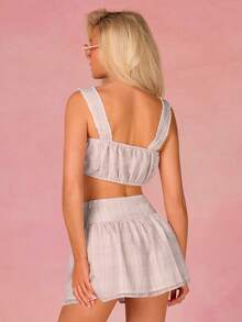 Athîral Women's Casual Vacation Camisole Top And Mini Skirt 2 Pieces Set, Spring/Summer - Multicolor - View 2