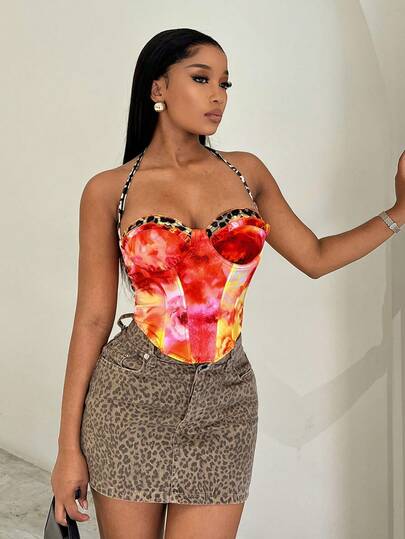 BamGleam Women's Floral Print Camisole Tank Top, Suitable For Spring/Summer Vacation