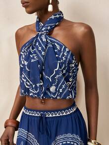 Zivah 2026 Women's Vacation Casual Beach Sheer Chiffon Special Underwater Animal Print Kaftan - Blue - View 6