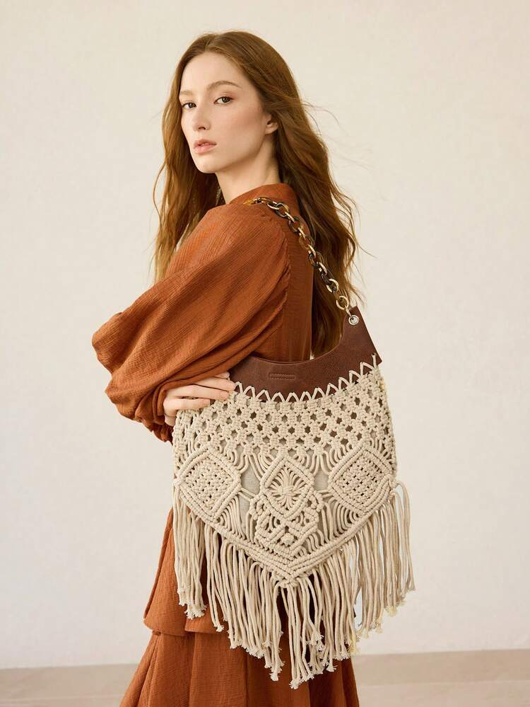 FASHION VACATION WOVEN TOTE BAG