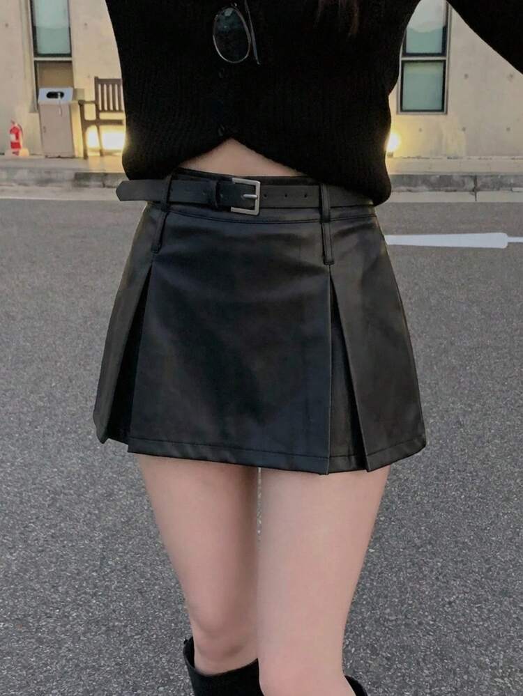 Women's Casual Solid Color A-Line Skirt, Versatile For Summer