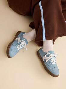 CUCCOO EASI Women's Round Toe Casual Versatile Sneakers - Sky Blue - View 9