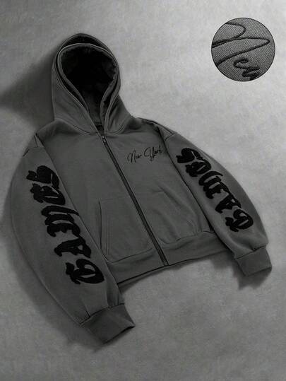PAVTROS Áo hoodie nam kiểu dáng thường ngày thêu chữ