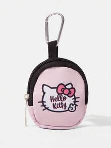 HELLO KITTY AND FRIENDS | SHEIN Coin Purse With Clasp And Zipper Pocket, Multi-Function Storage Bag, Coin Collection Organizer Pouch, Suitable For Both Men And Women - powder - View 1