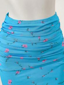 Bluhae 女士休闲碎花A字裙 - 彩色 - 查看 3