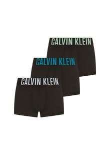 Calvin Klein 3 Pack Men's Trunks - Black Bodies W/ White/Teal Breeze/F - View 1