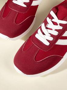 CUCCOO EASI Women's Casual Sneakers - Red and White - View 5