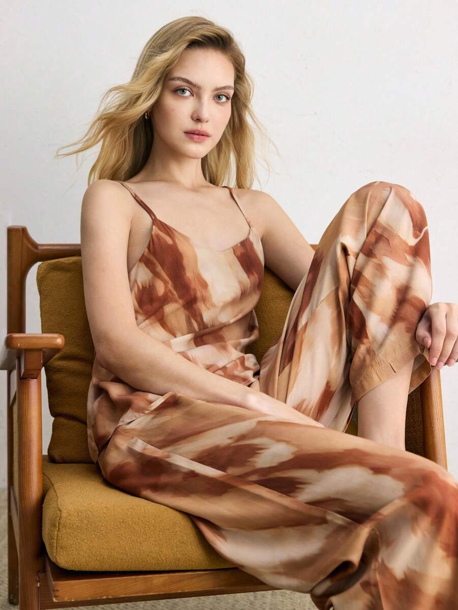 Ocili Women's Tie-Dye Camisole And Pants Pajama Set - Multicolor - View 1