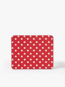 Viva Strut 1 PC Red Background White Polka Dot Multi-Card Card Clip, Retro Polka Dot Light And Thin Card Bag, Small And Large Capacity! Polka Dot Multi-Card Card Bag - Red and White - View 4